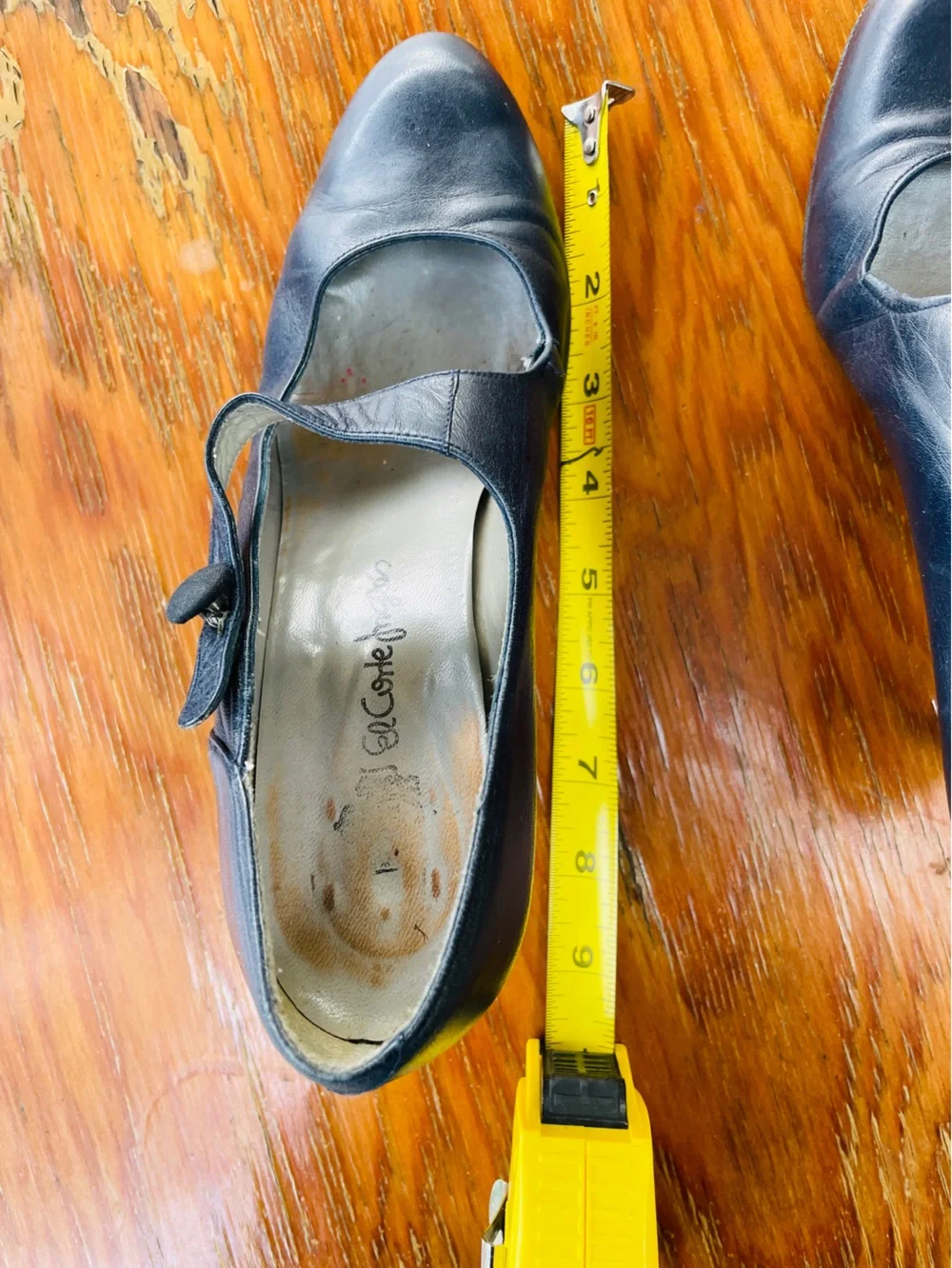 Vintage El Corte Inglés Navy Leather Mary Janes | Spanish Leather | Retro Heels
